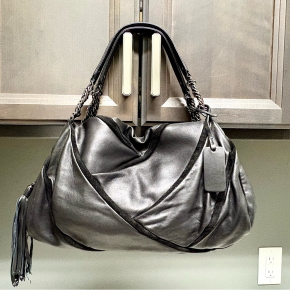 Cole Haan Black Leather Shoulder Bag - Picture 2 of 8